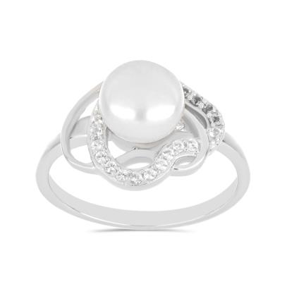 BUY WHITE FRESHWATER PEARL GEMSTONE RING IN 925 SILVER